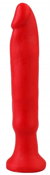 Красный анальный стимулятор без мошонки - 14 см. - фото 416236