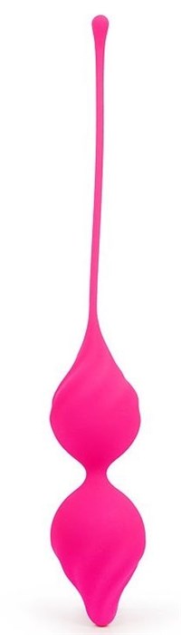 Ярко-розовые вагинальные шарики со смещенным центром тяжести - фото 416310