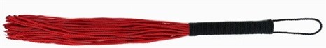 Красная плеть-флогер с черной ручкой - 50 см. - фото 416566