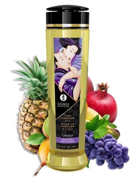 Массажное масло Libido Exotic Fruits с ароматом экзотических фруктов - 240 - фото 416830