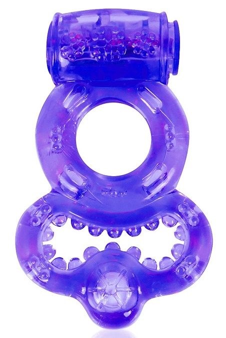 Фиолетовое эрекционное виброкольцо EE-10269