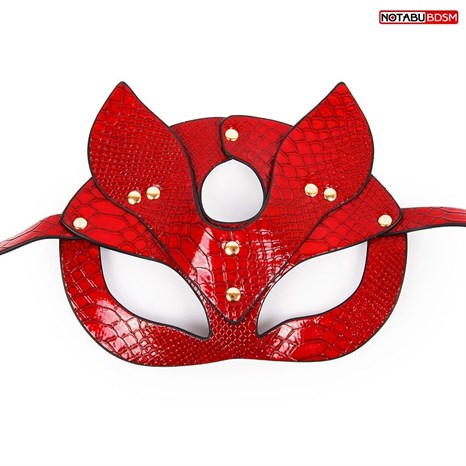 Красная игровая маска с ушками - фото 417950