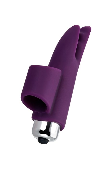 Фиолетовая вибронасадка на палец JOS Tessy - 9,5 см. - фото 418028