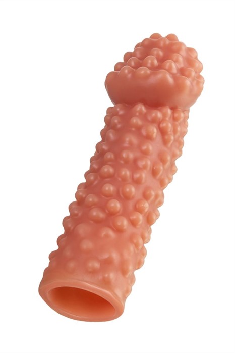 Реалистичная насадка на пенис с бугорками - 16,5 см. - фото 418293