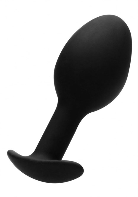 Черная анальная пробка N 89 Self Penetrating Butt Plug - 8,3 см. - фото 418942