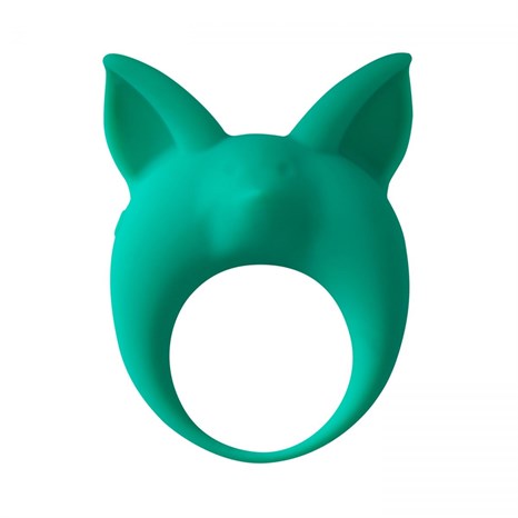 Зеленое эрекционное кольцо Kitten Kyle - фото 419110