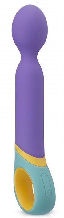Фиолетовый вибромассажер Base Wand Vibrator - 24 см. - фото 419395