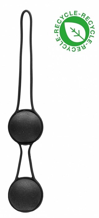 Черные вагинальные шарики Geisha со шнурком - фото 419530