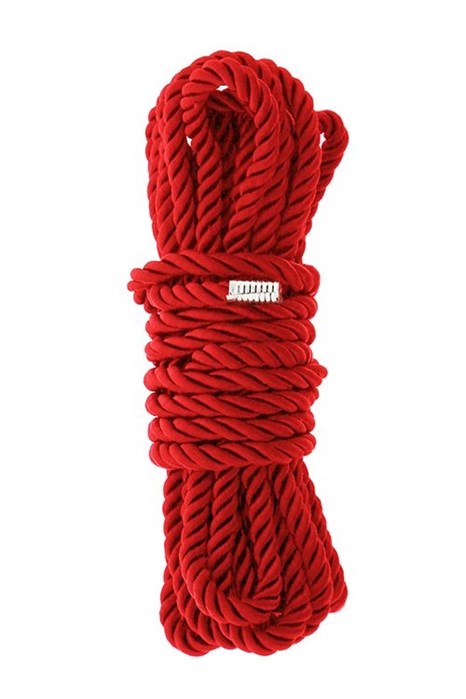 Красная веревка для шибари DELUXE BONDAGE ROPE - 5 м. - фото 419571