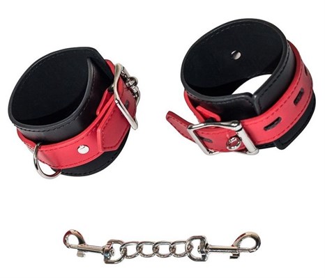 Черно-красные наручники Prelude - фото 420685