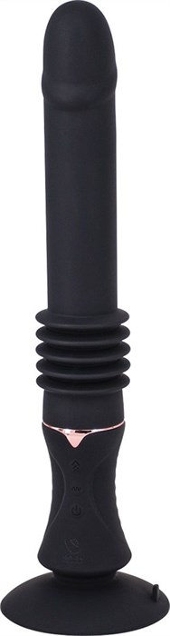 Черная секс-машина ThrillExtanda с функцией поступательных движений - 28,5 см. - фото 421057