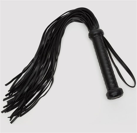 Черный кожаный флоггер Bound to You Faux Leather Flogger - 63,5 см. - фото 421124
