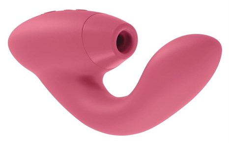 Розовый стимулятор Womanizer DUO с вагинальным отростком - фото 421179