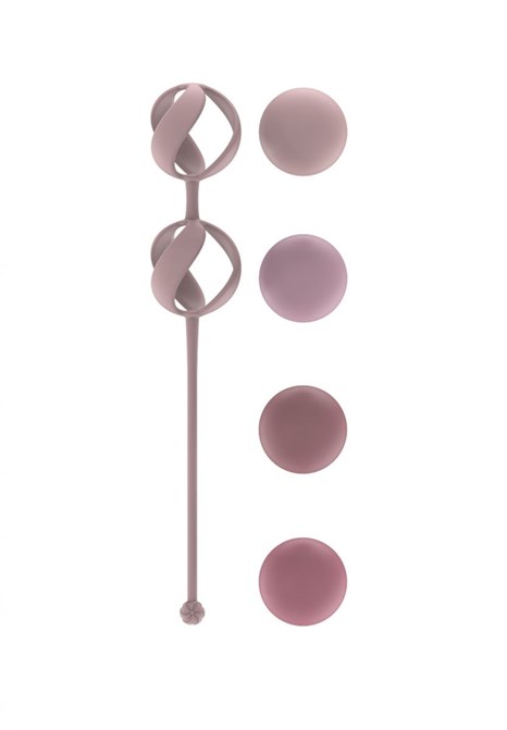 Набор из 4 розовых вагинальных шариков Valkyrie - фото 421489