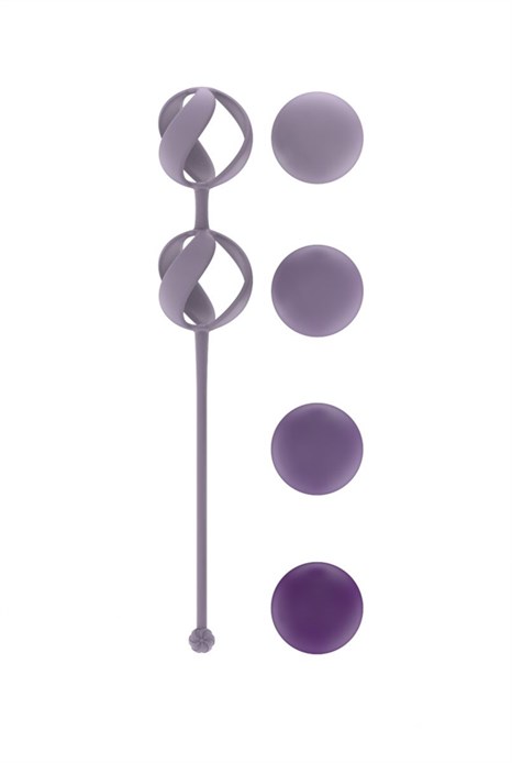 Набор из 4 фиолетовых вагинальных шариков Valkyrie - фото 421493