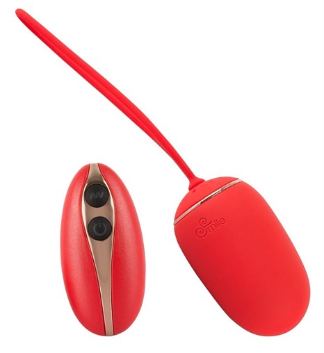 Красное виброяйцо Remote Controlled Love Ball с пультом ДУ - фото 421606