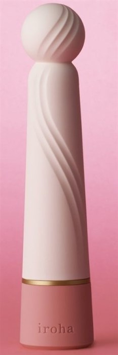 Нежно-розовый вибратор с шаровидной мягкой головкой IROHA Rin+ Sango - 16 см. - фото 421632