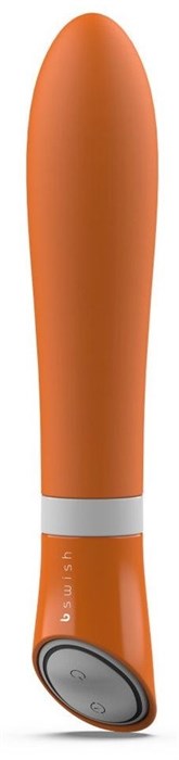 Оранжевый вибратор Bgood Deluxe - 18 см. - фото 422005