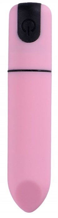 Розовая гладкая коническая вибропуля - 8,5 см. - фото 422193