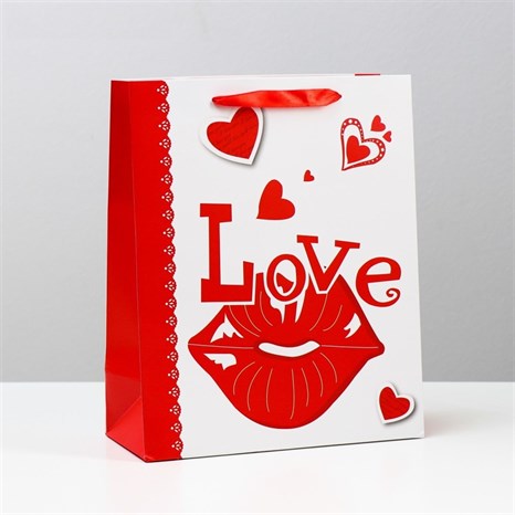 Бумажный пакет «Любовь» - 26 х 32 см. - фото 422312