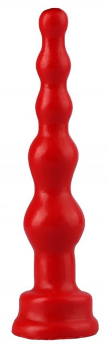 Красный анальный стимулятор-ёлочка - 14,5 см. - фото 422472
