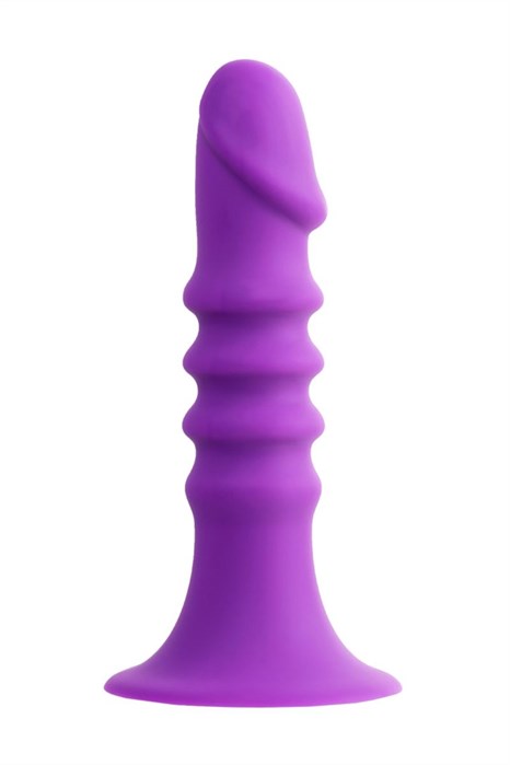 Фиолетовый анальный фаллоимитатор Drilly - 14 см. - фото 422702