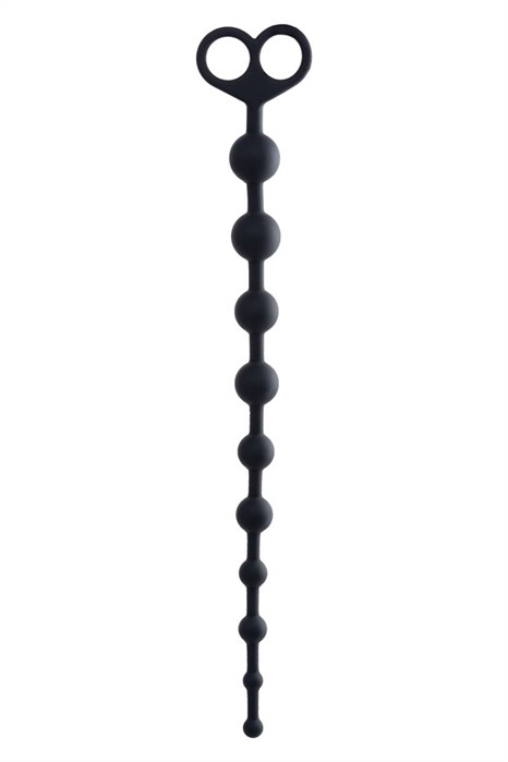 Черные анальные бусы Cephei - 33,5 см. - фото 422740
