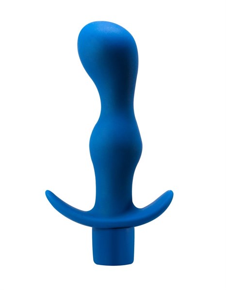 Синяя анальная вибропробка Derby - 13,5 см. - фото 423695