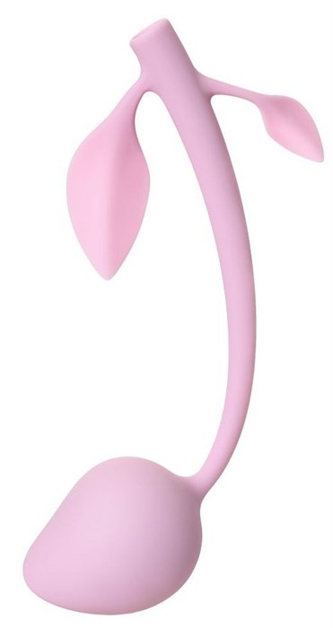 Розовый силиконовый вагинальный шарик с лепесточками - фото 423788