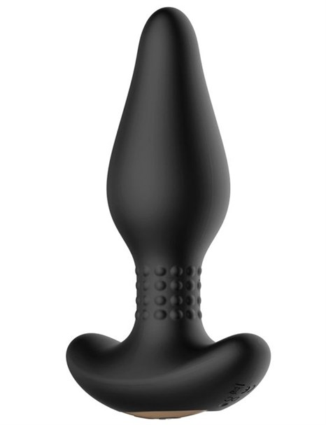 Черная анальная вибропробка Carl с пультом - 16,4 см. - фото 424036