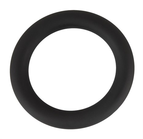 Черное эрекционное кольцо на пенис и мошонку - фото 424213