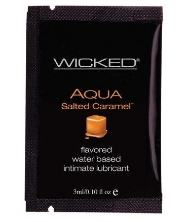 Лубрикант со вкусом соленой карамели Wicked Aqua Salted Caramel - 3 - фото 424430