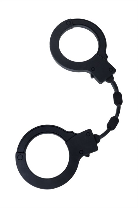 Черные силиконовые наручники  Штучки-дрючки - фото 424976