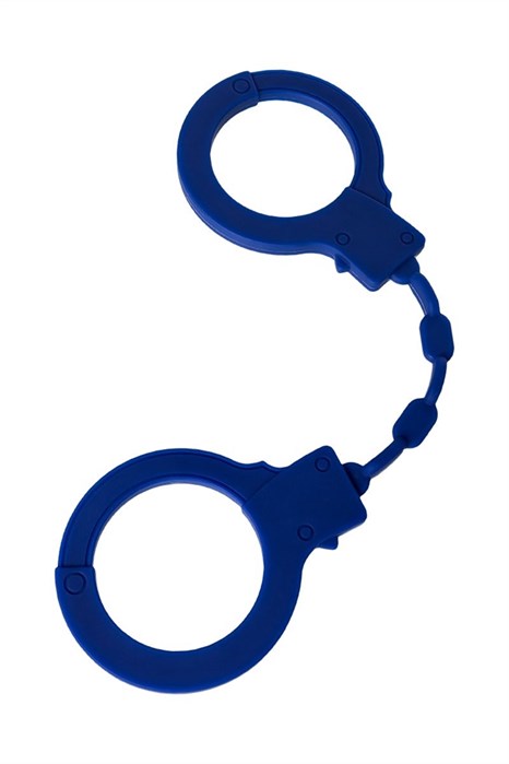 Синие силиконовые наручники  Штучки-дрючки - фото 424984