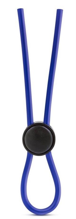 Синее эрекционное лассо Silicone Loop Cock Ring - фото 424998