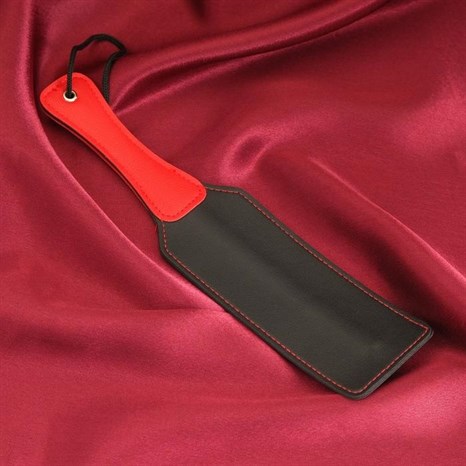 Черная шлепалка  Хлопушка  с красной ручкой - 32 см. - фото 425513