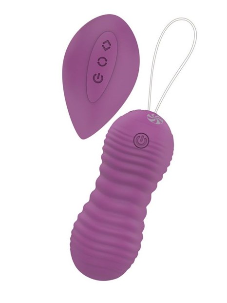 Фиолетовые вагинальные виброшарики Era с пультом ДУ - фото 426375