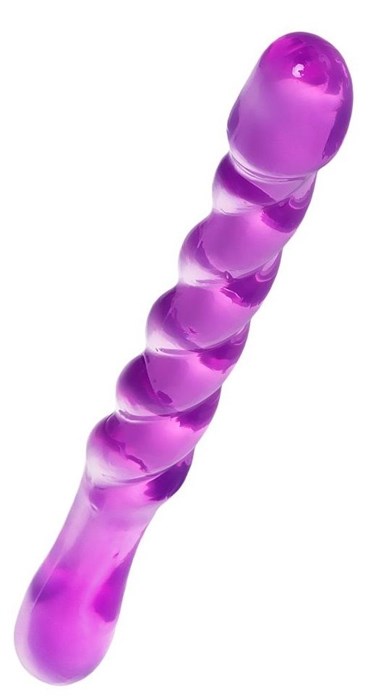 Фиолетовый двусторонний фаллоимитатор Tanza - 27,5 см. - фото 426780