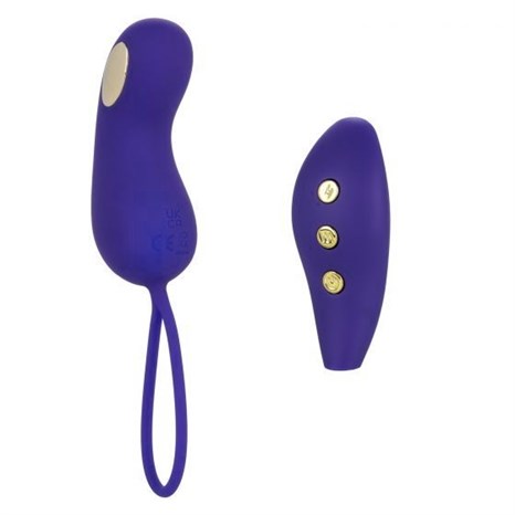 Фиолетовый вибротренажёр Кегеля с электростимуляцией Intimate E-Stimulator Remote Teaser - фото 427183