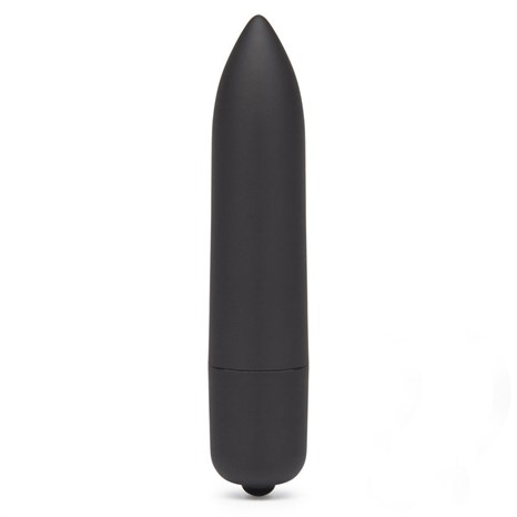 Черная вибропуля X-Basic Long Bullet 10 speeds - 9 см. - фото 427630