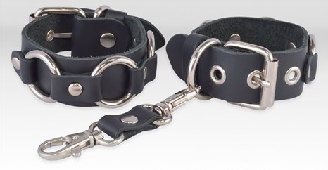 Черные кожаные наручники  Властелин колец - фото 427720