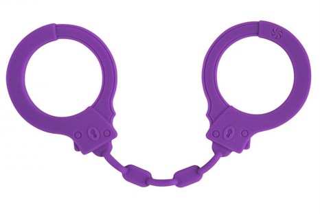 Фиолетовые силиконовые наручники Suppression - фото 429047