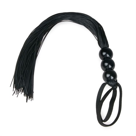 Черная силиконовая плеть Silicone Whip - 32 см. - фото 430246