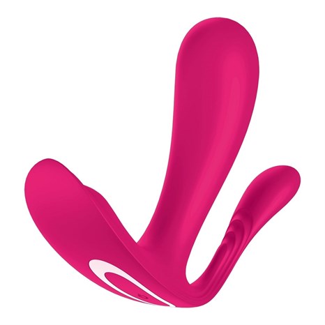 Розовый анально-вагинальный вибромассажер Top Secret+ - фото 430601