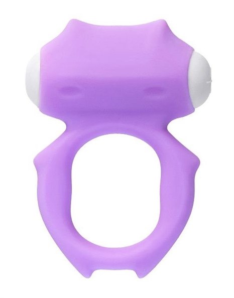 Фиолетовое виброкольцо на пенис Zort - фото 431139