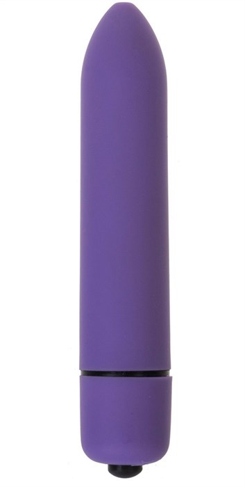 Фиолетовая вибропуля с заострённым кончиком - 9,3 см. - фото 431316