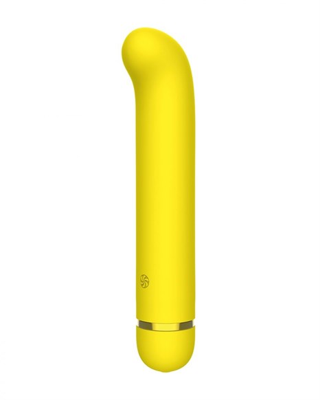 Желтый перезаряжаемый вибратор Flamie - 18,5 см. - фото 431602