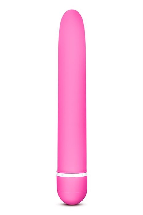Розовый классический вибратор Luxuriate - 17,8 см. - фото 431839