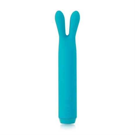 Голубой вибратор с ушками Rabbit Bullet Vibrator - 8,9 см. - фото 432162