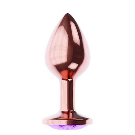 Пробка цвета розового золота с фиолетовым кристаллом Diamond Amethyst Shine L - 8,3 см. - фото 432774